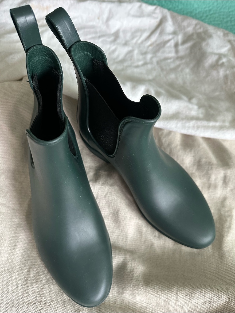 J. Crew Green Women’s Slip-On Rain Ankle Boots